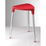 Gedy 2172-E6 Red Faux Leather Stool